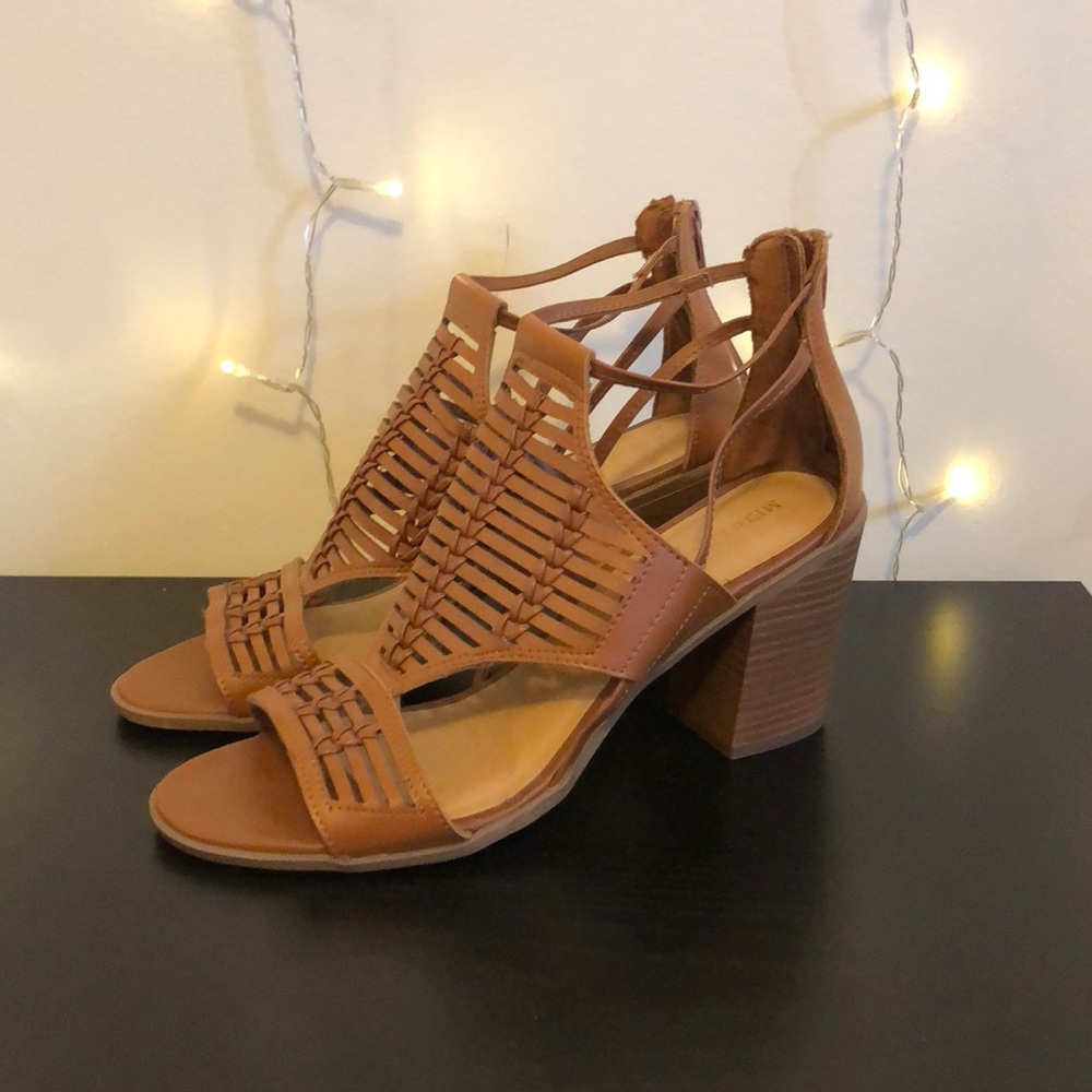 Merona Brown Heeled Sandals